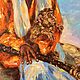 "Садху со своей обезьяной". Картина (холст, масло). Картины. Художник Диана Маливани. Ярмарка Мастеров.  Фото №4