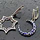 Серьги "Ночное небо". Серьги классические. DUN DESIGN. Интернет-магазин Ярмарка Мастеров.  Фото №2
