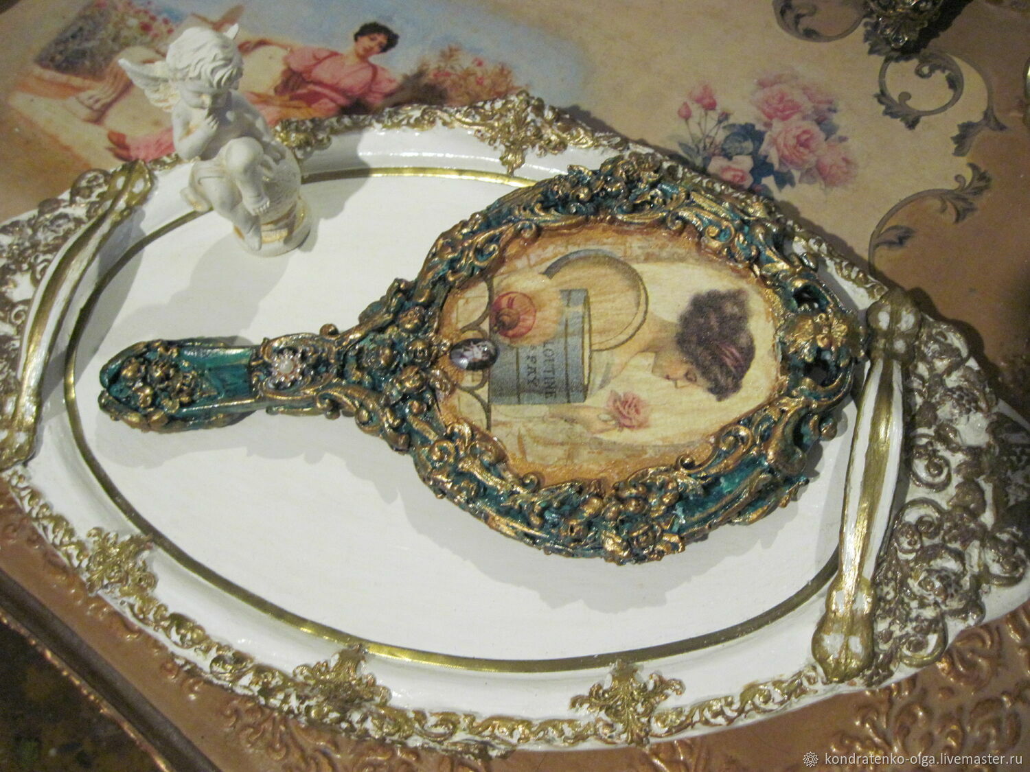Ручное "винтажное" будуарное зеркало в интернет-магазине на Ярмарке ...