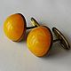 Cufflinks round under the sun amber. Vintage cufflinks. proshlyj-vek. Online shopping on My Livemaster.  Фото №2