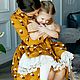 Платье-рубашка из жаккарда"Сердечки на горчице". Платья. Александра Майская. Ярмарка Мастеров.  Фото №4