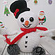 Christmas decor knitted Snowman in a hat and scarf. Snowmen. Вязаные игрушки - Ольга (knitlandiya). My Livemaster. Фото №4