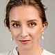 Серьги с хлопковым жемчугом. Серьги классические. Наталья Владимировна. Ярмарка Мастеров.  Фото №4