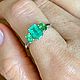 18. Кольцо с натуральным Уральским Изумрудом 1.15 ct, Кольца, Белорецк,  Фото №1