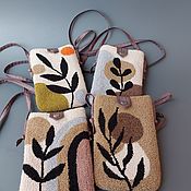 Linen bag hand-embroidered/ 