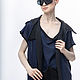 Order vests: Lzh_010tsin_chern Vest-cardigan-transform, color blue/black. The fashion house Julia Sindrevich. Livemaster. . Vests Фото №3