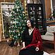 Бордовая шаль с черепами, летняя шаль ( хлопок с акрилом). Шали. IRINA GRUDKINA Handmade Knitwear. Ярмарка Мастеров.  Фото №10