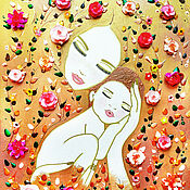 Картины и панно handmade. Livemaster - original item Painting Mom and baby / mom and baby / mother and child. Handmade.
