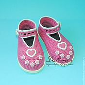 Одежда детская handmade. Livemaster - original item Booties shoes, knitted booties, booties soles. Handmade.
