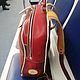 Backpack leather handmade burgundy multicolor art BMX. Backpacks. MAX GINGER. My Livemaster. Фото №4