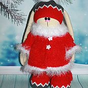 Куклы и игрушки handmade. Livemaster - original item Tilda Animals: Bunny Tilda in a Christmas costume. Handmade.