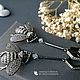 Заказать Серьги с пчёлами "Мохнатый шмель", Swarovski, черный родий. Farfalla Design by Olga Kadaner. Ярмарка Мастеров. . Серьги классические Фото №3