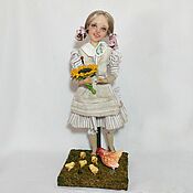 Christmas decorations: Girl with snowdrops
