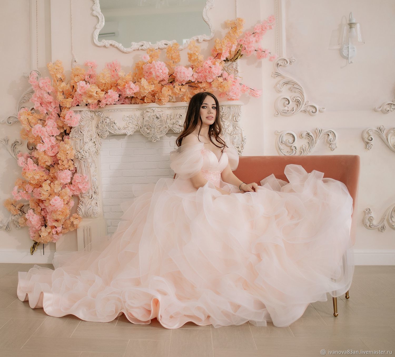 Свадебное платье пыльная роза