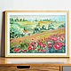 Painting Provence poppies Poppy field summer landscape oil on canvas. Pictures. Yulia Berseneva ColoredCatsArt. My Livemaster. Фото №5