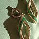 Серьги-листики. Серьги классические. Gala-crystal-bead. Интернет-магазин Ярмарка Мастеров.  Фото №2