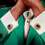 Украшения handmade. Livemaster - original item Brooch-pin: Ferhat. Color:emerald. Men`s jewelry.. Handmade.