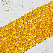 Материалы для творчества handmade. Livemaster - original item Beads 60 pcs faceted 4/3 mm Orange. Handmade.
