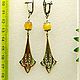 Earrings 'Russian spring' amber Melchior. Earrings. Frollena II. Natural Baltic amber. My Livemaster. Фото №4