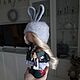 Bolshenozhka Bunny author's doll Textile Doll interior. Big-footed Doll. LovelyDecorDemiLu. Online shopping on My Livemaster.  Фото №2