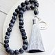 Order Muslim beads made of obsidian with silver. The star of Siberia. Livemaster. . Rosary Фото №3