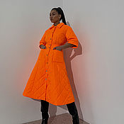 Одежда handmade. Livemaster - original item Midi quilted skirt (orange). Handmade.