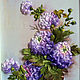 Картина вышитая лентами Хризантемы  НА ЗАКАЗ, Картины, Санкт-Петербург,  Фото №1