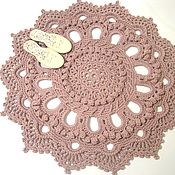 Для дома и интерьера handmade. Livemaster - original item Carpet crocheted from a cord dusty rose Elite. Handmade.