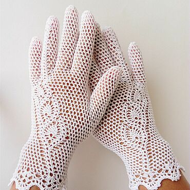 Женские кружевные перчатки