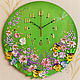 Embroidered clock Summer Day. Watch. jema_flowers (Svetik7tsvetik). Online shopping on My Livemaster.  Фото №2