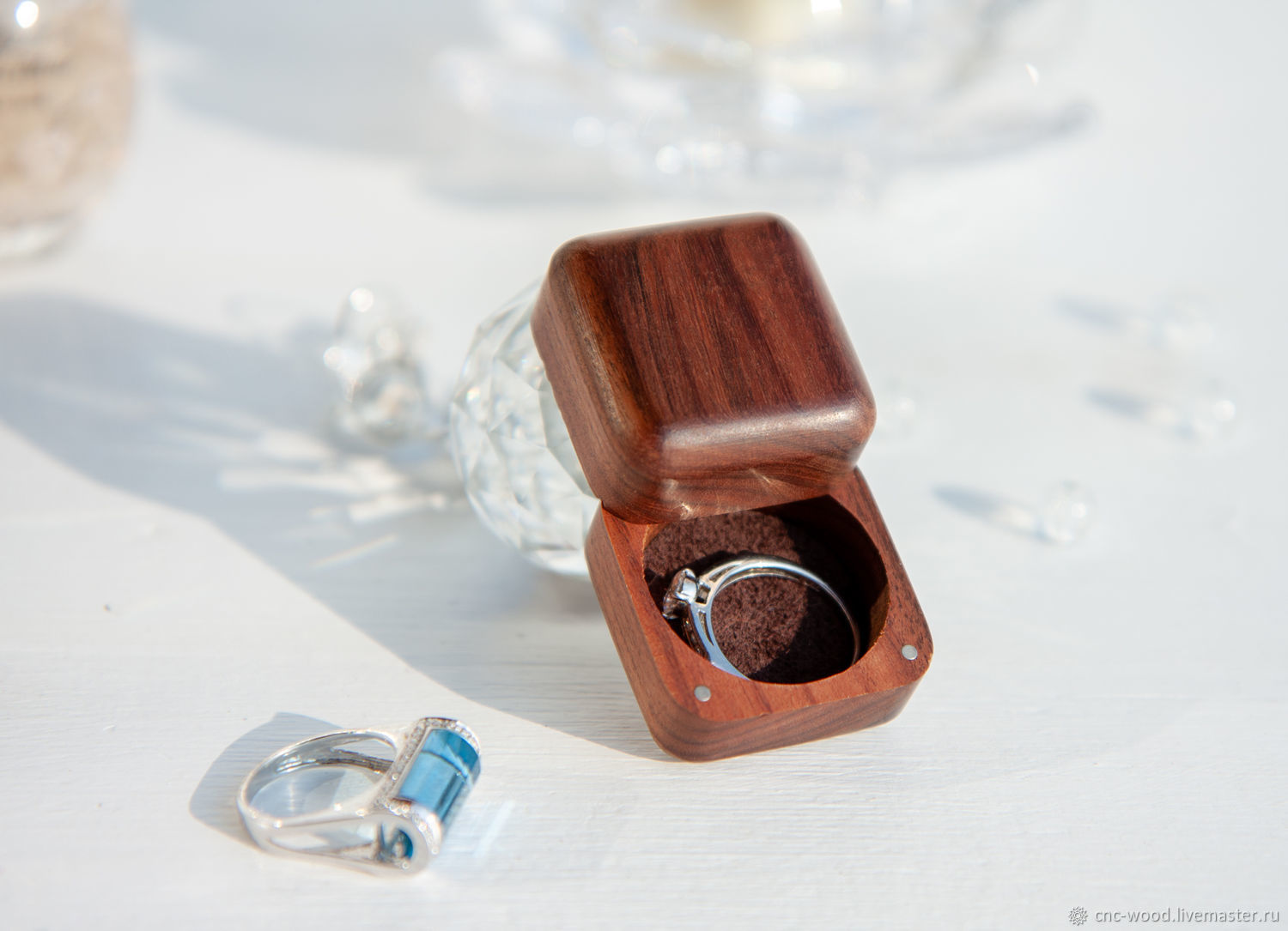 Мини-коробочки для колец из палисандра – заказать на Ярмарке Мастеров ...