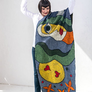 Палантины ручной работы. Ярмарка Мастеров - ручная работа Палантины: Поп-арт. Handmade.