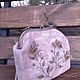 Валяная сумка с вышивкой, с цветами, Сумка с фермуаром, Омск,  Фото №1