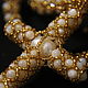 Кулон крест плетеный из жемчуга, перламутра и бисера. Кулон. Sweet bead: украшения с минералами (sweetbead89). Ярмарка Мастеров.  Фото №4