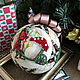 kimekomi Christmas ball with Gnome and fly agaric embroidery (collectible). Christmas decorations. Yuliya LABORERA souvenir present (yuliya-laborera-podarki). Online shopping on My Livemaster.  Фото №2