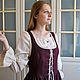 Dress medieval linen burgundy Medieval, Subculture Clothing, Anapa,  Фото №1
