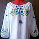 Women's embroidered blouse 'Summer spaces' ZHR2-212, Blouses, Temryuk,  Фото №1