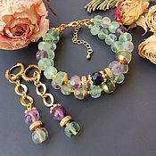 Necklace. pearl and quartz