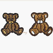 Материалы для творчества handmade. Livemaster - original item Applique baby Little Teddy bear patch stripe embroidered. Handmade.
