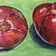 Still life oil painting ' Two tomatoes on green». Pictures. letymary (letymary). My Livemaster. Фото №5