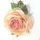 FABRIC FLOWERS. Chiffon rose 'Ramekin'. Brooches. fioridellavita. My Livemaster. Фото №4