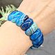 Blue Natural Agate Bracelet. Bead bracelet. naturalkavni. Online shopping on My Livemaster.  Фото №2