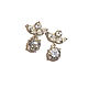 2.10 ct Gold earrings 585 PR with diamonds buy, Earrings, Tolyatti,  Фото №1