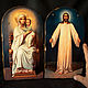 wedding pair. Our Lady of Cyprus and the Savior in a white chiton, Icons, Simferopol,  Фото №1