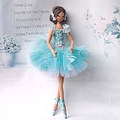 Интерьерная кукла балерина "Синяя"