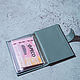 The cover for car documents and passport is Gray-blue. Cover. murzikcool. My Livemaster. Фото №4