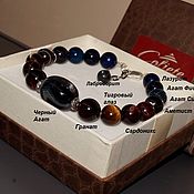 Украшения handmade. Livemaster - original item Men`s Stone Bracelet for Aries, Sagittarius or Capricorn!. Handmade.