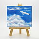 Несколько или одна картина Небо Облака белые птицы Воздушный шар. Картины. У Лары. Интернет-магазин Ярмарка Мастеров.  Фото №2