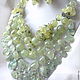 Order Necklace 3 strands and earrings - prehnite beads. Dorida's Gems (Dorida-s-gems). Livemaster. . Necklace Фото №3