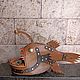Подставка для телефона Стимпанк Удильщик. Подставки. Alla LeatherworkS. Интернет-магазин Ярмарка Мастеров.  Фото №2